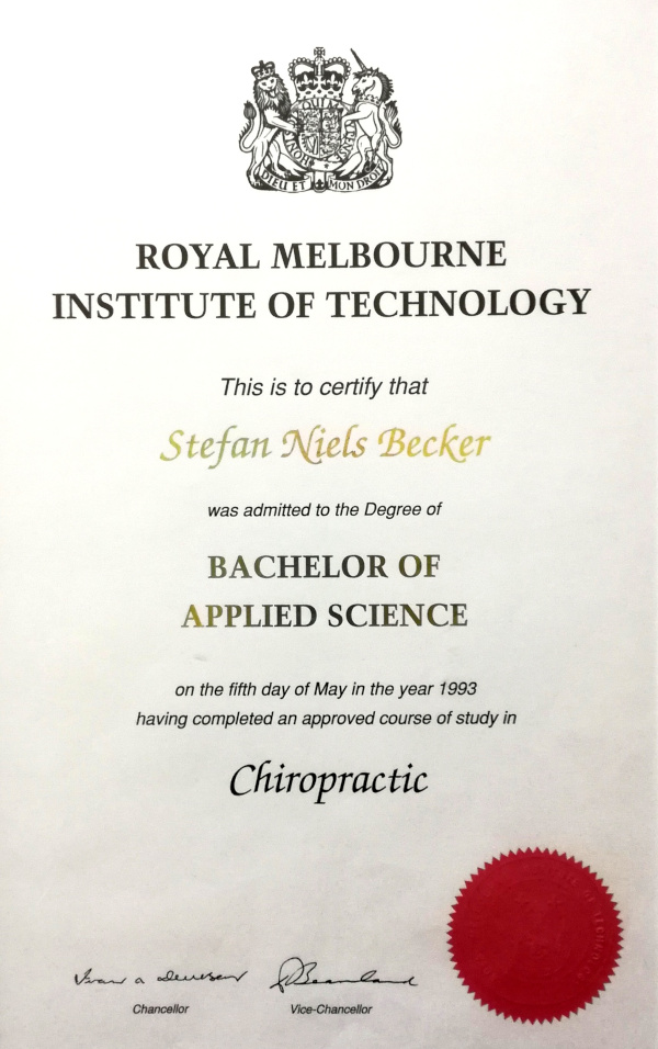 Australia certified chiropractic